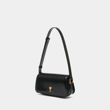 Sac Porté Épaule Paris Paris - AMI Paris - Cuir - Noir
