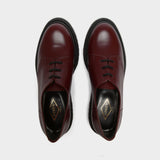 Derbies 132 en Cuir Poli Bordeaux