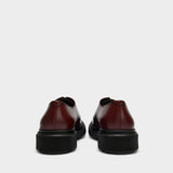 Derbies 132 en Cuir Poli Bordeaux