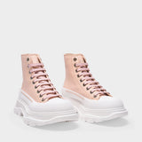 Sneakers Tread Slick en Cuir Rose