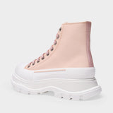 Sneakers Tread Slick en Cuir Rose