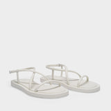 Sandales Upper and Ru en Cuir Blanc