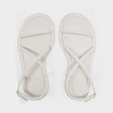 Sandales Upper and Ru en Cuir Blanc