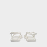 Sandales Upper and Ru en Cuir Blanc