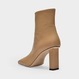 Bottines Joan Le Carré en Cuir Beige