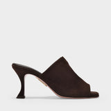 Mules Sexy Thing 75 en Cuir Marron