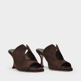 Mules Sexy Thing 75 en Cuir Marron