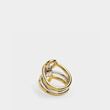 Bague Tryptich en Vermeil et Argent