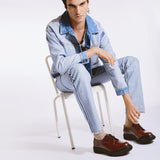 Mocassins 159 en Cuir Poli Bordeaux