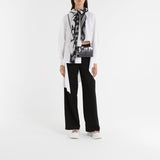 Sneakers Tread Slick en Cuir Rose Magnolia, Détail Blanc et Semelles Rose Magnolia en Caoutchouc