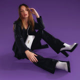 Bottes en Cuir Blanc