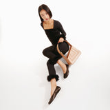 Ballerines Tabi en Cuir Noir