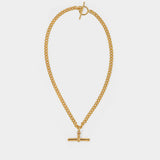 Collier Gold T Bar en Plaqué Or