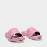 Sandales Lilo en Cuir Froissé Rose