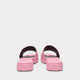 Sandales Lilo en Cuir Froissé Rose