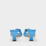 Sandales Noor en Grained Leather Bleu