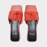 Sandales Lima en Cuir Lisse Rouge