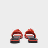 Sandales Lima en Cuir Lisse Rouge