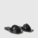 Sandales Lima en Cuir Lisse Noir