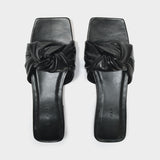 Sandales Lima en Cuir Lisse Noir