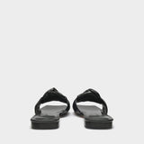 Sandales Lima en Cuir Lisse Noir