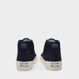 Sneakers High-Top en Toile Bleu
