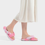 Slippers en Tissu Eponge Rose