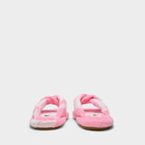 Slippers en Tissu Eponge Rose