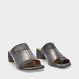 Sandales en Cuir Gris