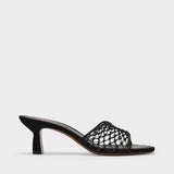 Sandales Lerna en Toile de Coton Noir