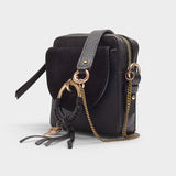 Sac Joan Camera en Cuir Noir