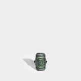 Bague My Way en argent noir et tsavorites