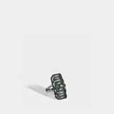 Bague My Way en argent noir et tsavorites