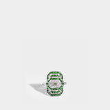 Bague My Way en argent noir, tsavorites et diamants
