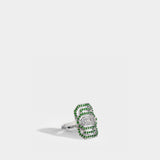 Bague My Way en argent noir, tsavorites et diamants