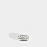 Bague Rockaway Spinner en argent et diamants