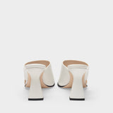 Sandales Marie en Cuir Blanc