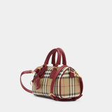 Sac À Main Ll Mini Bowling - Burberry - Coton - Rouge