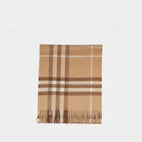 Écharpe Mu Giant Check - Burberry - Cachemire - Marron