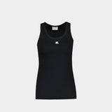 T-Shirt 90's Rib - Courreges - Coton - Noir
