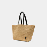 Cabas Ami De Coeur - AMI Paris - Raphia - Beige