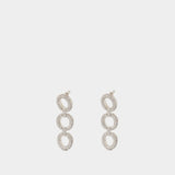 Boucles D'oreilles Crystal Link - SELF PORTRAIT - Métal - Argenté