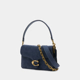 Sac Porté Épaule Tabby Chain - Coach - Cuir - Bleu