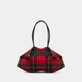 Sac Porté Épaule Manta - Alexander McQueen - Coton - Rouge