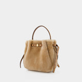 Sac Porté Épaule Romy Bucket - Tory Burch - Cuir - Marron