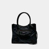 Sac Porté Épaule Le City Mini - Balenciaga - Cuir - Noir