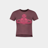 T Shirt Paris Orb Mini Peru' - Vivienne Westwood - Coton - Bordeaux