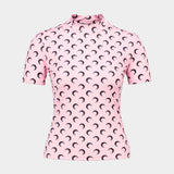 T-Shirt Moon Ss Crewneck - Marine Serre - Coton - Rose