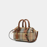 Sac À Main Ll Mini Bowling - Burberry - Coton - Marron
