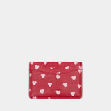 Porte-Carte Bou Printed - Ganni - Cuir - Rouge